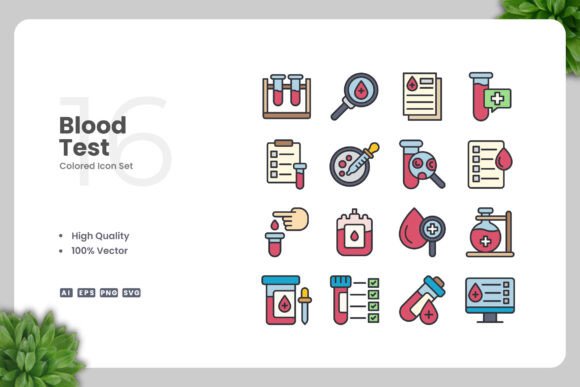 Blood Test Color Icons for Clear Communication