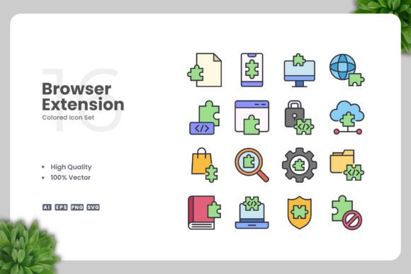 Browser Extension Color Icons for Clean Design