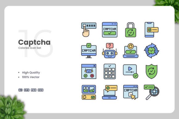 Captcha Color Icons: Modern Design for Every Project
