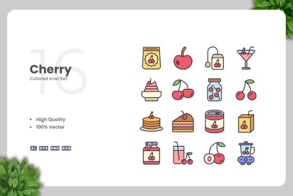 Cherry Color Icons: Simple and Clean Design