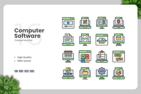 Computer Software Color Icons: A Modern Design Essential