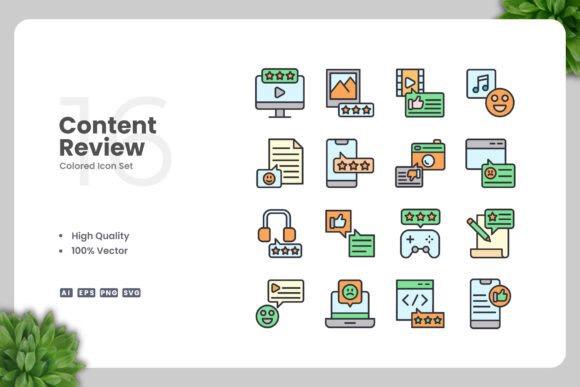 Content Review Color Icons
