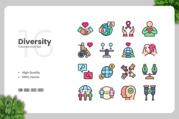 Diversity Colored Icons: A Versatile Design Resource for Modern Creatives