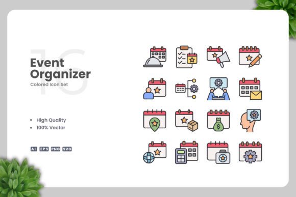 Event Organizer Color Icons for Every Creative Need
