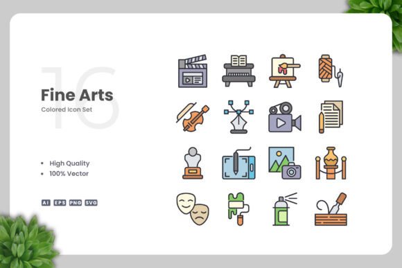 Fine Arts Color Icons: A Versatile Design Resource for Modern Creatives