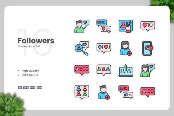 Followers Color Icons: A Versatile Design Resource for Modern Projects