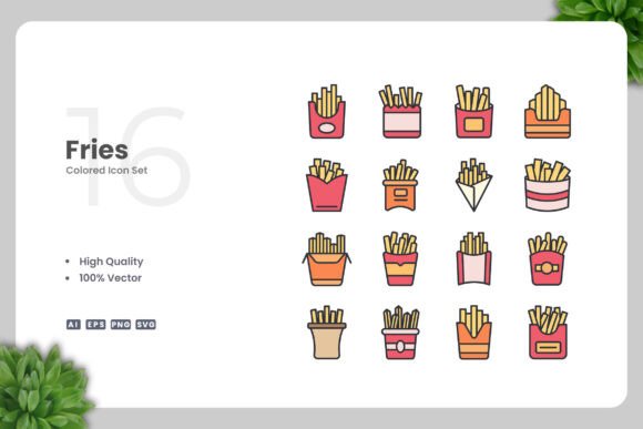 Fries Color Icons: A Modern Solution for Clean and Versatile Design