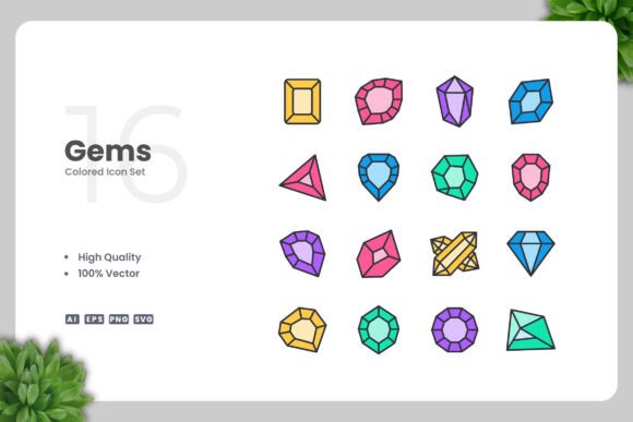 Gems Color Icons: A Versatile Design Resource for Modern Projects