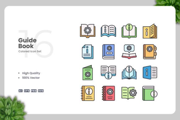 Guide Book Colored Icons: A Versatile Design Resource