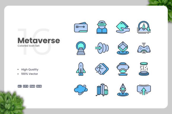 Metaverse Color Icons: Simple and Clean Design