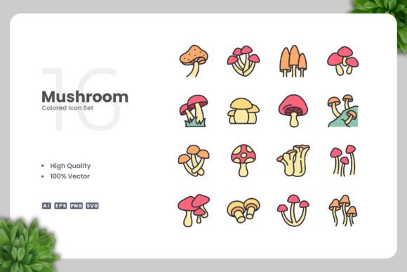 Mushroom Color Icons