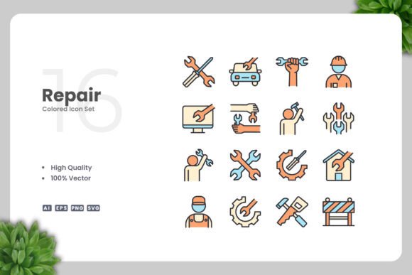 Repair Color Icons: A Versatile Design Solution for Modern Projects