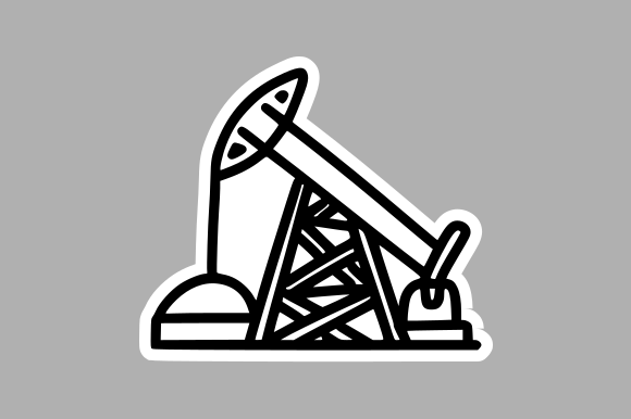 Rustic Land Drilling Rig Illustration