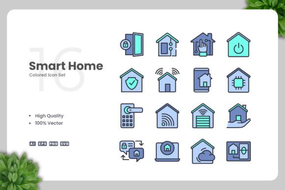 Smart Home Color Icons: A Modern Design Solution for Every Project